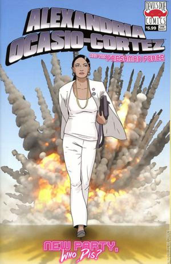 Variant Cover for Alexandria Ocasio-Cortez and the  Freshman Force: Who Dis #1