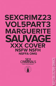 Variant Cover for Sex Criminals #23