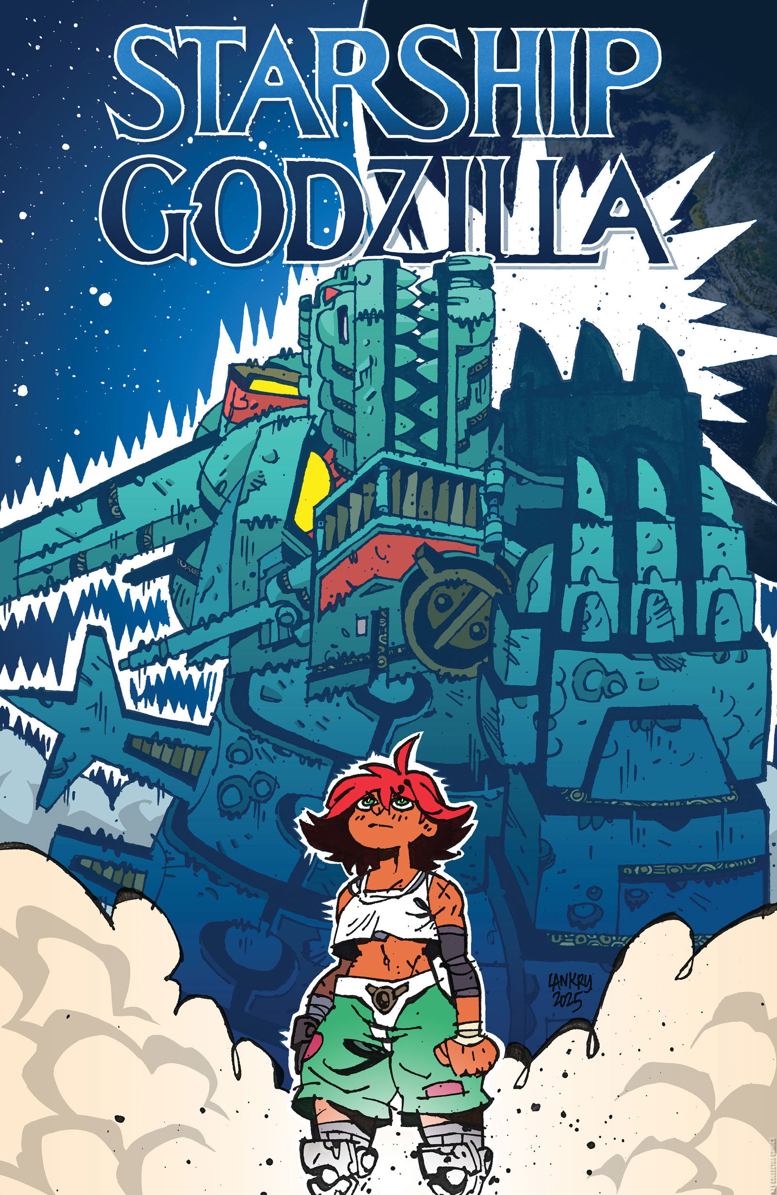 Cover art for Starship Godzilla #3 