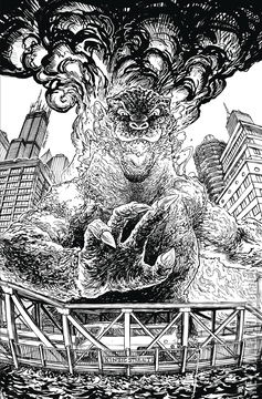 Variant Cover for Godzilla vs America: Chicago
