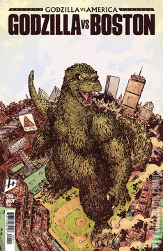 Variant Cover for Godzilla vs America: Boston