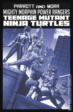 Variant Cover for Mighty Morphin Power Rangers / Teenage Mutant Ninja Turtles Black & White Edition #1