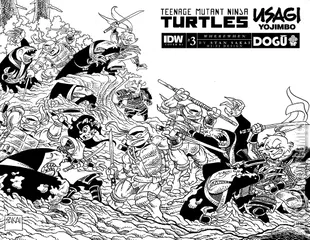 Variant Cover for Teenage Mutant Ninja Turtles / Usagi Yojimbo: WhereWhen #3