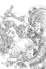 Variant Cover for Mars Attacks / Red Sonja #1