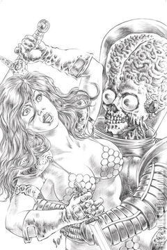 Variant Cover for Mars Attacks / Red Sonja #1