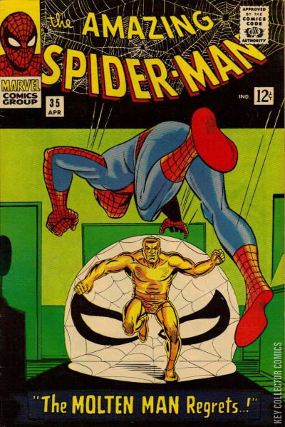 アメージングスパイダーマン #35 モルテン・マン❗️アメコミリーフ Amazing Spider-Man #35 Published April 1966 | Key Colle