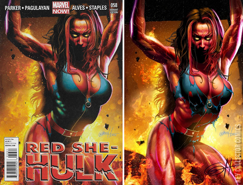 Variant Cover for Red She-Hulk #58