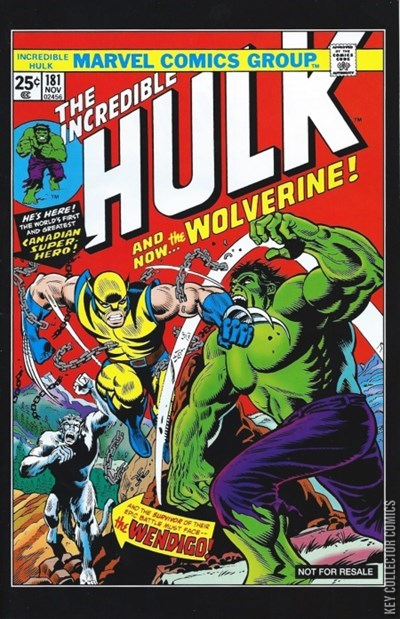 Incredible Hulk #181 Reprint Key Published November 20