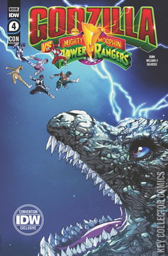 Variant Cover for Godzilla vs. The Mighty Morphin Power Rangers #4