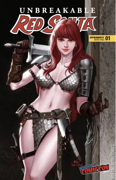 Cover art for Unbreakable Red Sonja #1 NYCC
