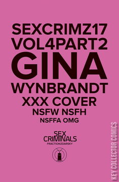 Variant Cover for Sex Criminals #17