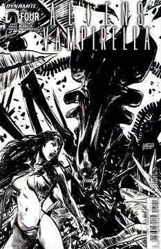 Variant Cover for Aliens / Vampirella #4