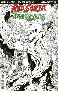 Variant Cover for Red Sonja / Tarzan #1