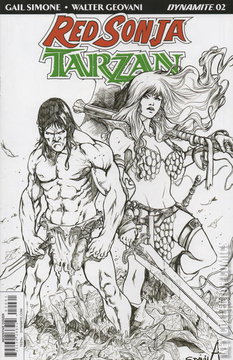 Variant Cover for Red Sonja / Tarzan #2