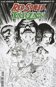 Variant Cover for Red Sonja / Tarzan #2