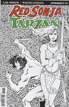 Variant Cover for Red Sonja / Tarzan #3