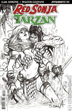 Variant Cover for Red Sonja / Tarzan #5
