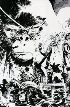 Variant Cover for Exile on the Planet of the Apes #4