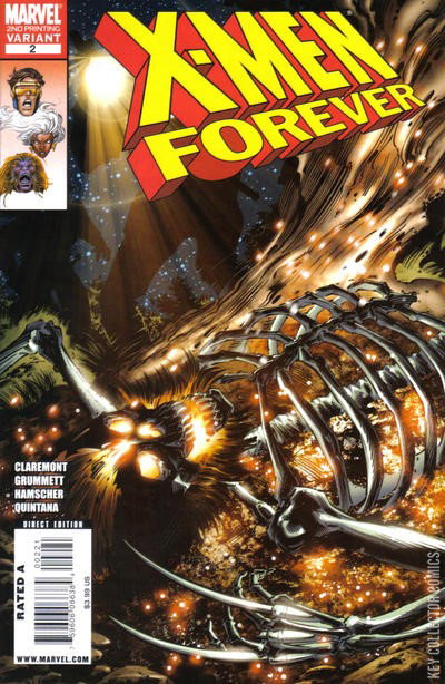 X Men Forever 2 2nd Print Published July 2009 Key C