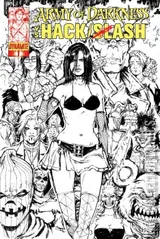 Variant Cover for Army of Darkness vs. Hack / Slash #1