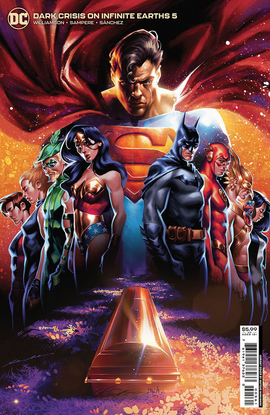 Variant Cover for Dark Crisis On Infinite Earths #5