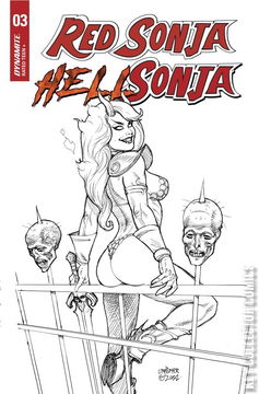 Variant Cover for Red Sonja / Hell Sonja #3