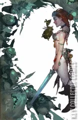 Variant Cover for Unbreakable Red Sonja #4