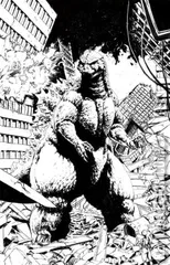 Variant Cover for Godzilla vs. The Mighty Morphin Power Rangers #1