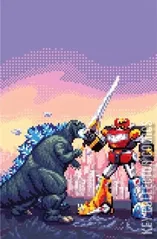 Variant Cover for Godzilla vs. The Mighty Morphin Power Rangers #1