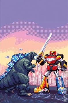 Variant Cover for Godzilla vs. The Mighty Morphin Power Rangers #1