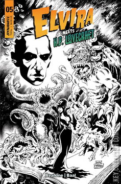 Variant Cover for Elvira Meets H.P. Lovecraft #5