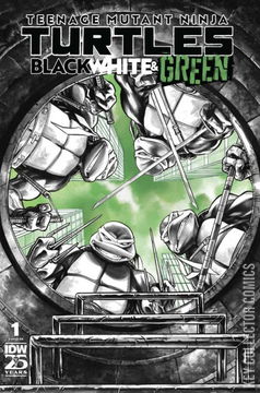 Variant Cover for Teenage Mutant Ninja Turtles: Black, White & Green #1