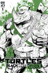 Variant Cover for Teenage Mutant Ninja Turtles: Black, White & Green #1