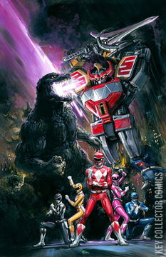 Variant Cover for Godzilla vs. The Mighty Morphin Power Rangers #1