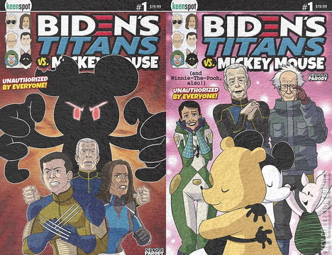 Variant Cover for Biden's Titans vs. Mickey Mouse #1
