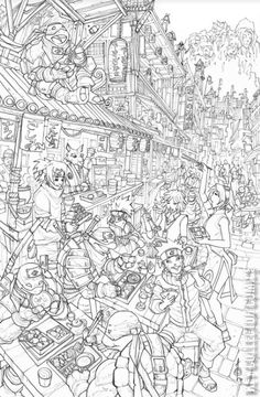 Variant Cover for Teenage Mutant Ninja Turtles / Naruto #1