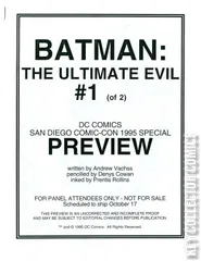 Variant Cover for Batman: The Ultimate Evil #1