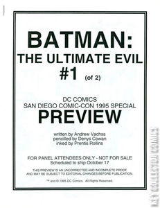 Batman: The Ultimate Evil #1 