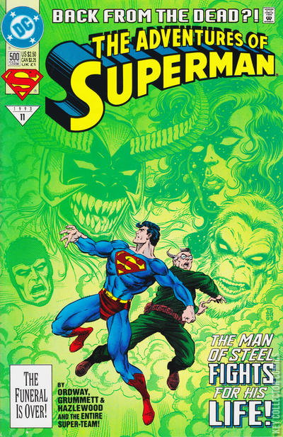 Adventures of Superman #500 Published June 1993 | Key C