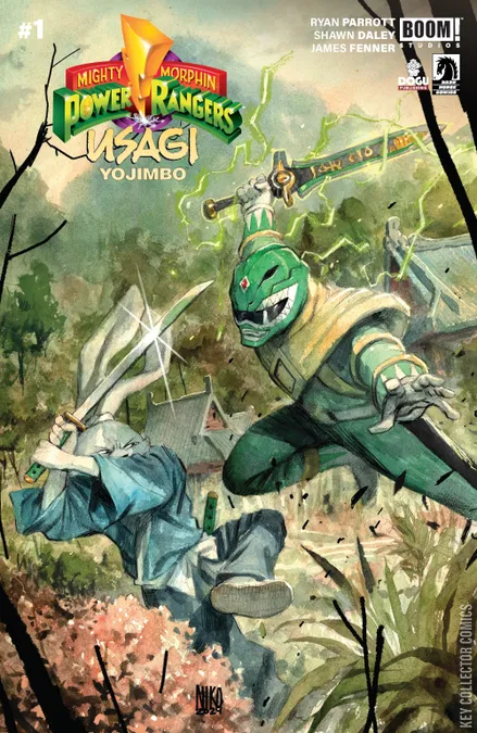Cover art for Mighty Morphin Power Rangers / Usagi Yojimbo #1 NYCC