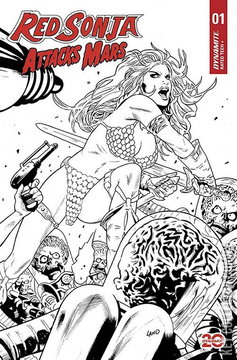Variant Cover for Red Sonja Attacks Mars #1