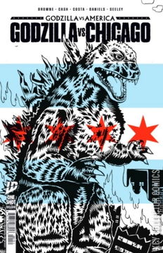Variant Cover for Godzilla vs America: Chicago