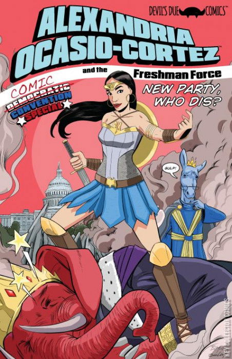 Variant Cover for Alexandria Ocasio-Cortez and the  Freshman Force: Who Dis #1