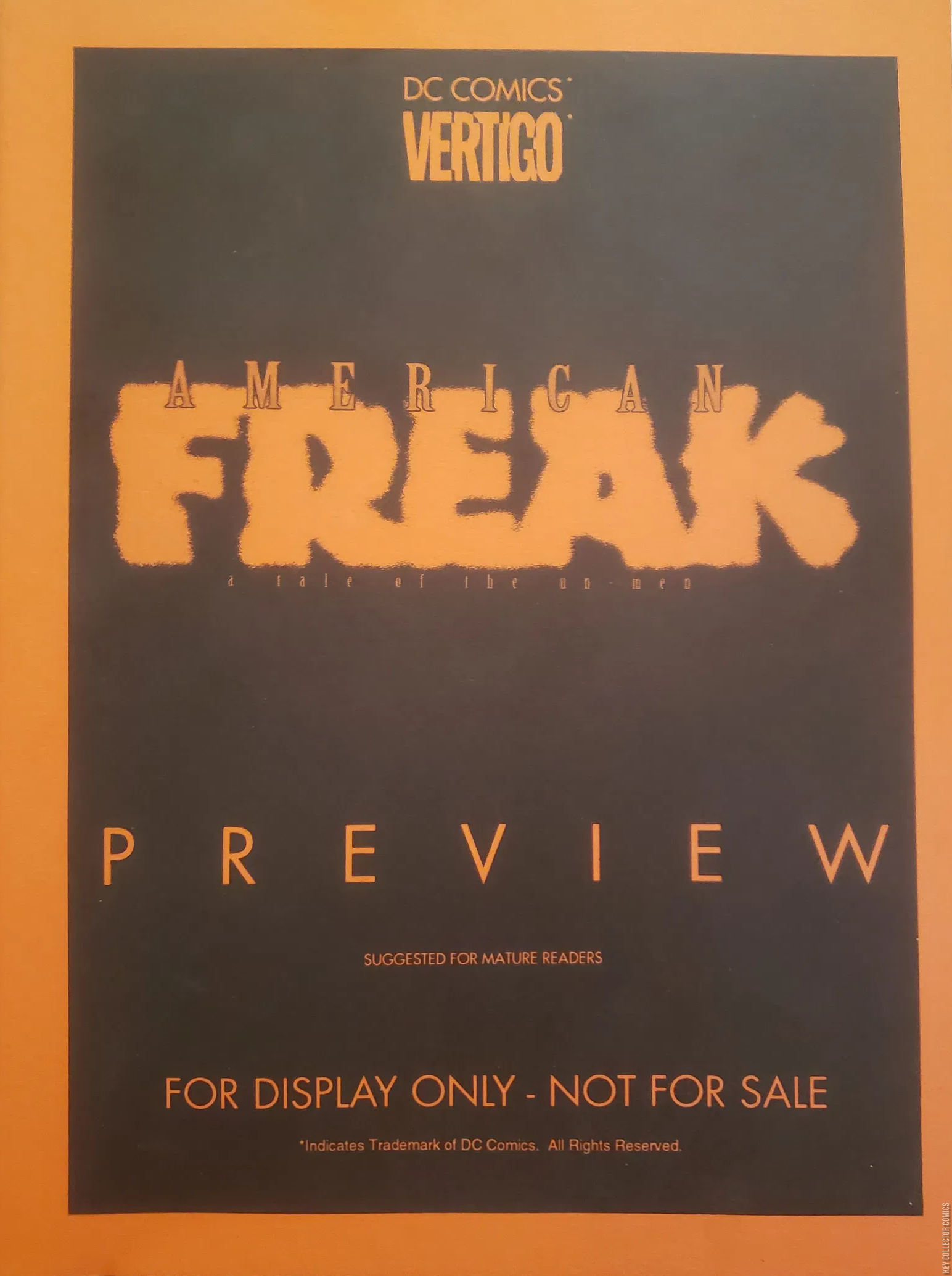 Variant Cover for American Freak: A Tale of the Un-Men #1