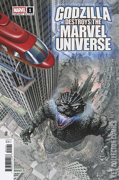 Variant Cover for Godzilla Destroys the Marvel Universe #1
