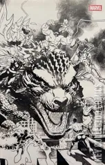 Variant Cover for Godzilla Destroys the Marvel Universe #1