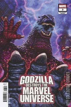 Variant Cover for Godzilla Destroys the Marvel Universe #3