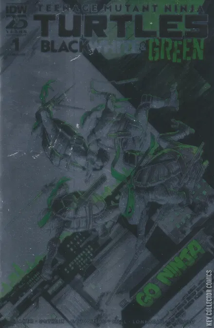 Cover art for Teenage Mutant Ninja Turtles: Black, White & Green #1 Convention Exclusive