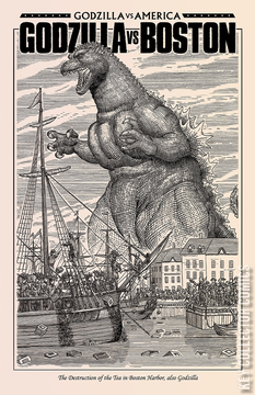 Variant Cover for Godzilla vs America: Boston