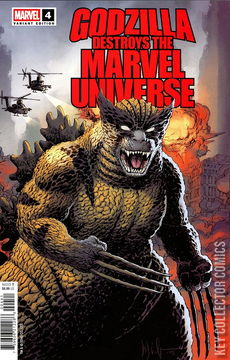 Variant Cover for Godzilla Destroys the Marvel Universe #4